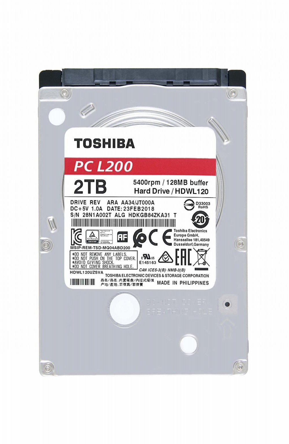 HD P/ Notebook Sata 2TB Toshiba HDWL120XZSTA