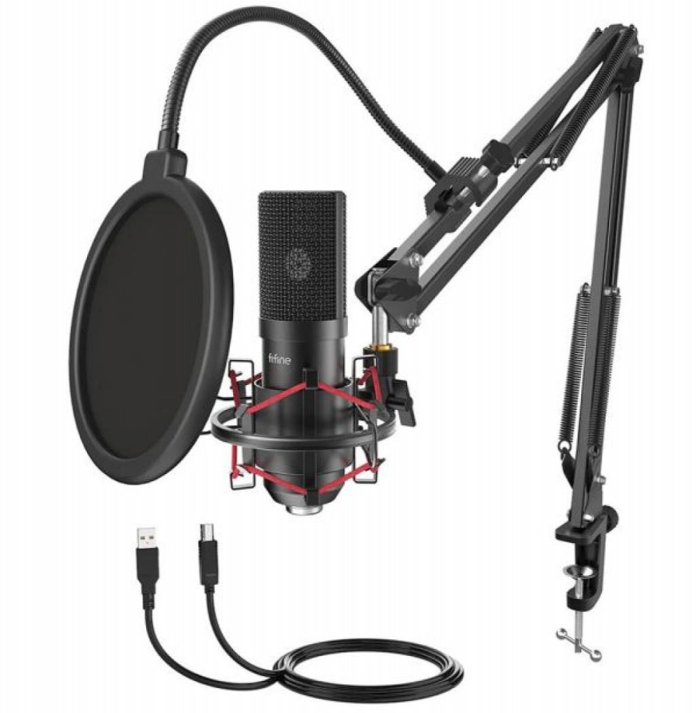 Microfone Fifine T732 Condenser Kit Podcast