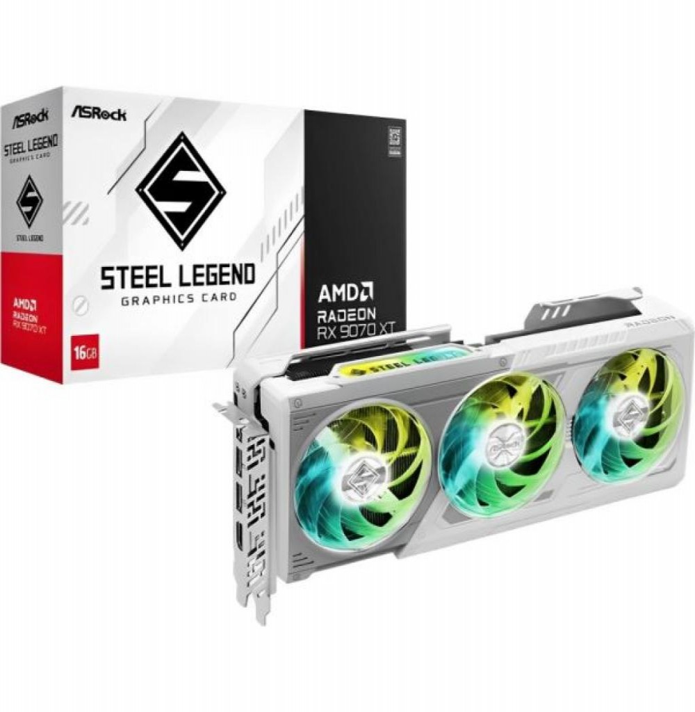 Placa de Vídeo 16GB EXP. RX-9070XT Asrock Steel Legend 90-GA5DZZ-00UAN