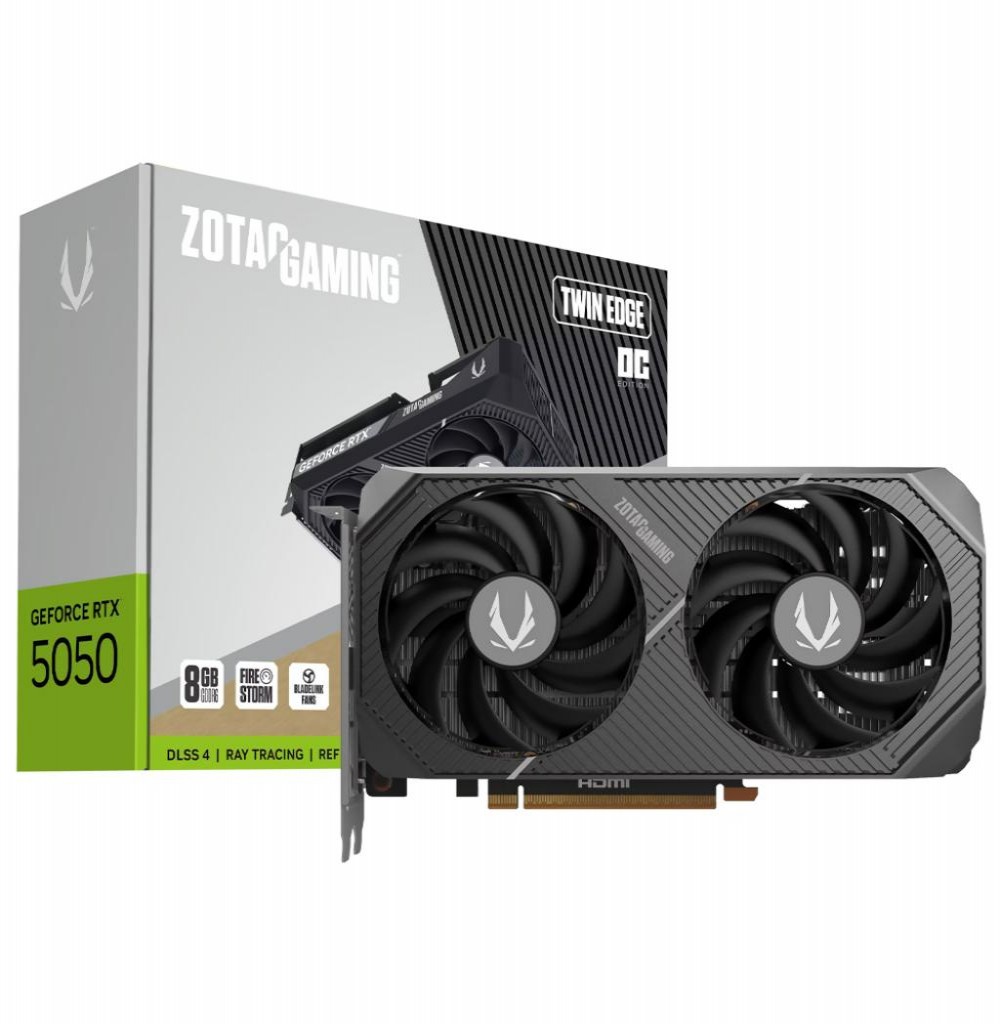 Placa De Vídeo 8GB EXP. GF-RTX5050 Zotac Twin Edge Oc ZT-B50500H-10