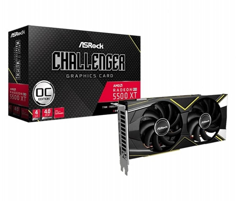 Placa de Vídeo AsRock Challenger D OC EXP. RX-5500 XT 4GB 